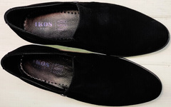 Классические черные туфли натуральная замша Ikoc 3410-7 Black Suede.