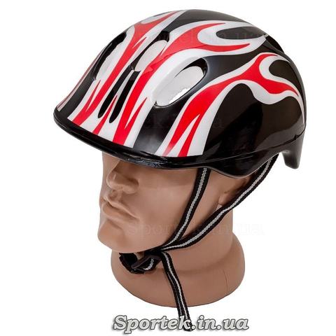 Велосипедний шолом для підлітків і дорослих, чорно-біло-червоний