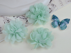 Квітка шифонова аквамарин