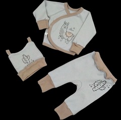 Комплект 3в1: льоля, повзунки, шапочка "Лама", інтерлок TM "Sweet Mario" (62 см)