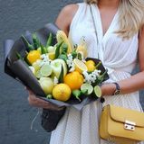 Photo of Stylish-yellow-fruit-vegetable bouquet