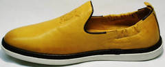 Удобные мужские туфли на лето King West 053-1022 Yellow-White.