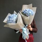 Photo of Set of compliment bouquets from 1 hydrangea