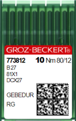 Фото: Голка швейна промислова для оверлока Groz Beckert B27/DC*27 №80 GEBEDUR