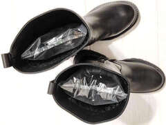Зимние полусапожки на платформе ботинки на меху женские Evromoda 020-927-001 Black.