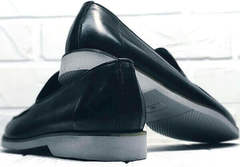 Мягкие лоферы туфли классические мужские Luciano Bellini 91178-E-212 Black.