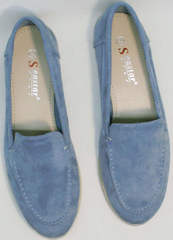 Закрытые женские туфли без каблука Seastar T359P Blue.