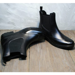 Резиновые ботинки челси женские W9072Black
