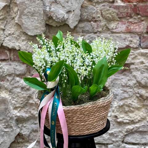 Spring composition of lilies of the valley «Fragrant rhapsody», Flowers: Convallaria