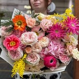 Photo of Bright colorful bouquet «Pink Crinoline»