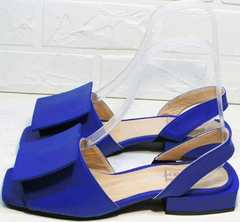 Яркие сандали босоножки открытые на каблуке 3 см Amy Michelle 2634 Ultra Blue.