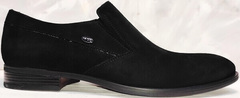 Классические черные туфли мужские лоферы Ikoc 3410-7 Black Suede.