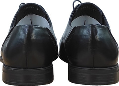 Классические мужские туфли кожаные Ikoc 3853-2 Black Leather.