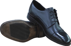 Кожаные туфли мужские модельные Ikoc 3853-2 Black Leather.