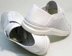 Легкие летние туфли сникерсы белые женские ZiKo KPP2 Wite.