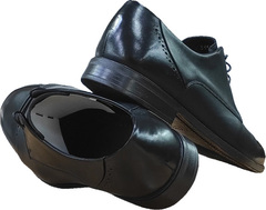 Мужские кожаные туфли черные Ikoc 3853-2 Black Leather.