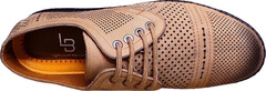 Легкие летние туфли кожаные мужские Luciano Bellini S203 – Beige Nubuk.