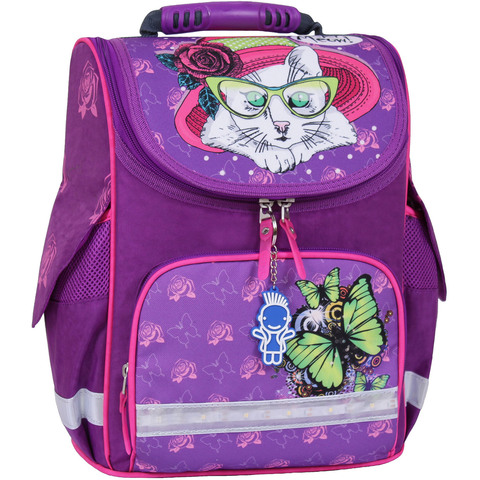 Рюкзак школьный каркасный с фонариками Bagland Успех 12 л. фиолетовый 168к (00551703)