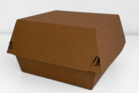 Коробка для бургера клеєна 120х120х80 мм (100 шт.) крафт