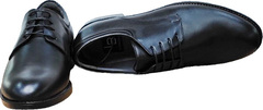 Кожаные мужские туфли черные Luciano Bellini 23KF810 Black Leather.