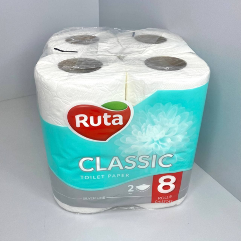 Туалетная бумага Ruta Classic 2сл. (8 шт.) белая
