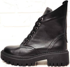 Весенние ботинки женские кожаные Maria Sonet 329-k Black.