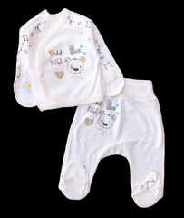 Комплект 2в1: льоля , повзунки "Принт", інтерлок ТМ "Happy ToT" (50 см)