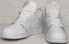 Jordan кроссовки кожаные мужские Nike Air Jordan A806-1 All White.