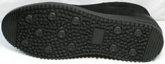 Мужские зимние ботинки на толстой подошве Luciano Bellini 71783 Black.