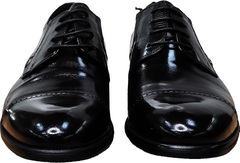 Мужские кожаные туфли на шнурках Rossini Roberto 2YR1158 Black Leather.