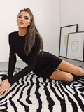 Платье мини черного цвета со швами наружу Katarina Ivanenko фото 3