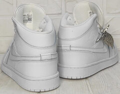 Джордан кроссовки из натуральной кожи мужские Nike Air Jordan A806-1 All White.