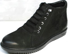 Стильные ботинки зимние мужские Luciano Bellini 71783 Black.