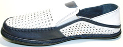 Мужская обувь на лето - кожаные туфли Luciano Bellini