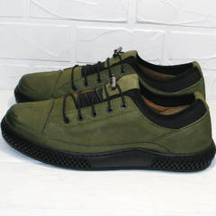 Мужские туфли кеды низкие Luciano Bellini C2801 Nb Khaki.