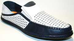 Мужская обувь на лето - кожаные туфли Luciano Bellini