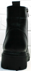Утепленные ботинки черные женские зимние Frenzony 701-20 Black Leather&Fur.
