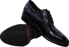 Классические мужские туфли под костюм Rossini Roberto 2YR1158 Black Leather.