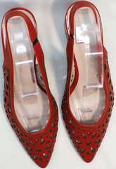 Женские туфли летние открытые G.U.E.R.O G067-TN Red.