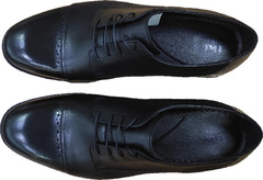 Классические туфли мужские кожаные черные Ikoc 3853-2 Black Leather.