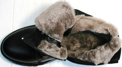 Стильные женские зимние ботинки на натуральном меху Frenzony 701-20 Black Leather&Fur.