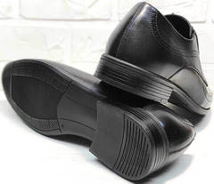 Удобные туфли мужские осень Ikoc 3416-1 Black Leather.