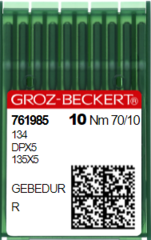 Фото: Голка універсальна для швейних машин човникового стібка, для середніх та важких тканинин. Groz Beckert DP*5 № 70 GEBEDUR