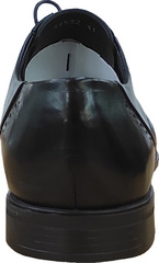 Черные кожаные туфли классические мужские Ikoc 3853-2 Black Leather.