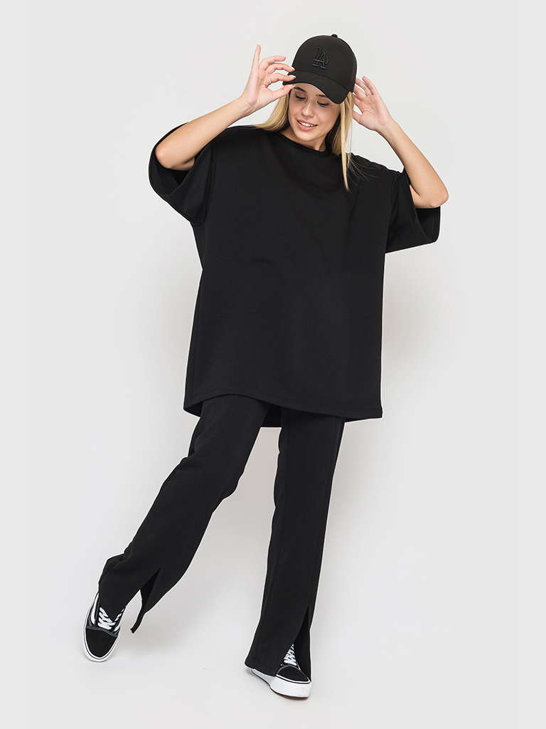 Костюм (брюки и футболка) черный YOS от украинского бренда Your Own Style