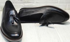 Черные туфли мужские кожаные классические Luciano Bellini 91178-E-212 Black.