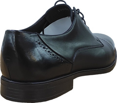 Красивые мужские туфли черные классические Ikoc 3853-2 Black Leather.