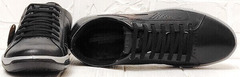 Кожаные кроссовки мужские кеды из натуральной кожи Pegada 118107-05 Black.