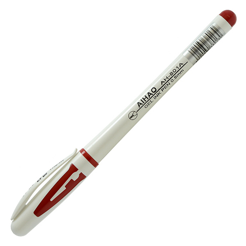 Ручка гелева AIHAO 0,5 мм червона (AH801A)