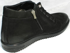 Зимние мужские ботинки на молнии Luciano Bellini 71783 Black.